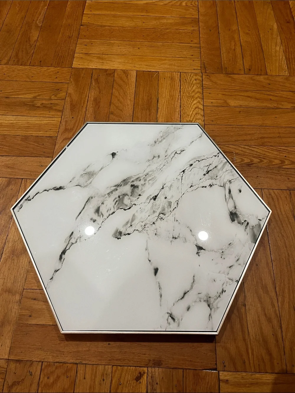 Hexagonal Marble dry erase board